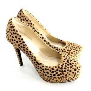 Diane Von Furstenberg‎ Renee Platform Calf Hair Cheetah Pumps
